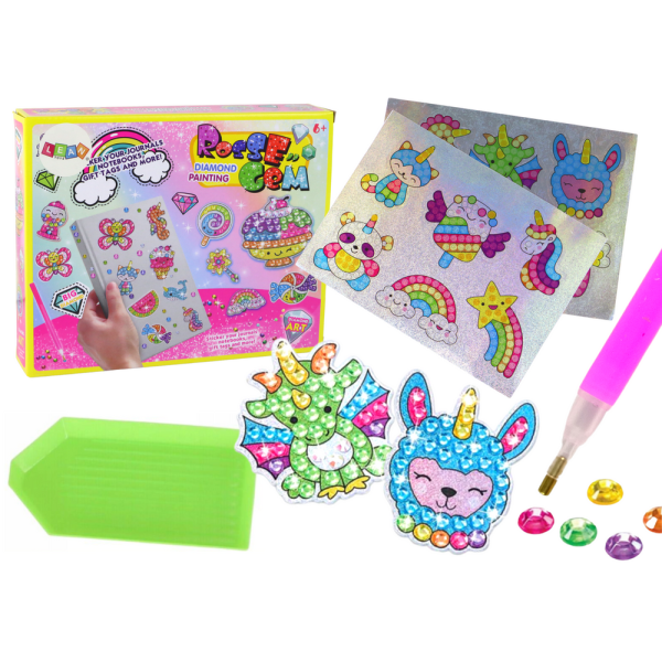 Zestaw Diamencików Do Wyklejania DIY Różne Wzory Kolorowe Naklejki