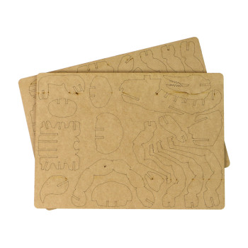 Drewniane Puzzle Przestrzenne 3D Skorpion Składanka Edukacyjna 35 Elementów