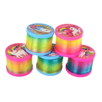 Tęczowa Sprężyna Z Efektem Świetlnym Motyw Jednorożców