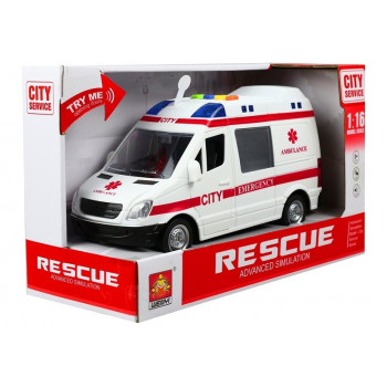 Auto Karetka Pogotowia Ambulans Efekty Gra Świeci