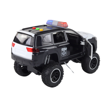 Pojazd Terenowy Raptor Policja Czarny Otwierane Drzwi Dźwięk Światła