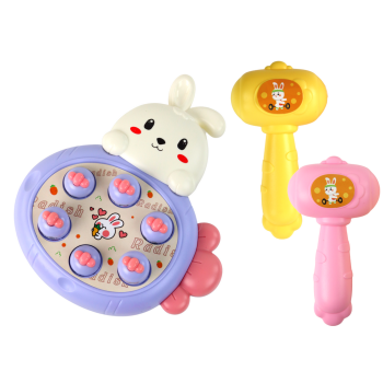 Gra Królik Do Zbijania Marchewki Zręcznościowa Whac-A-Mole Fioletowa