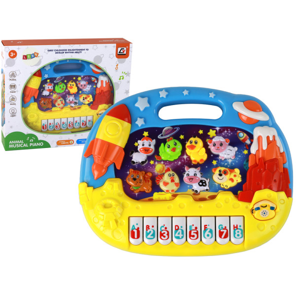 Pianinko Edukacyjne Nauka Angielskiego Organki Zwierzątka Kosmos