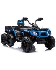 Quad Na Akumulator ATV 6 Kół Z Przyczepką JC606 24V 4x4 Niebieski