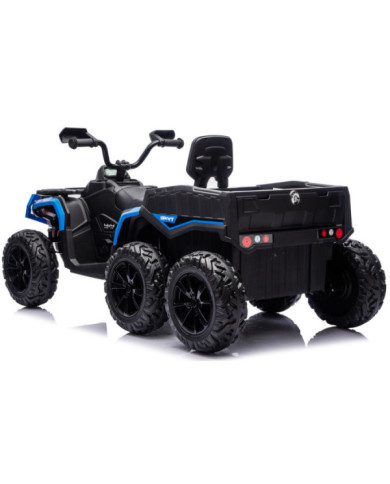 Quad Na Akumulator ATV 6 Kół Z Przyczepką JC606 24V 4x4 Niebieski