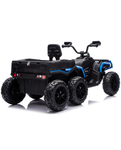 Quad Na Akumulator ATV 6 Kół Z Przyczepką JC606 24V 4x4 Niebieski