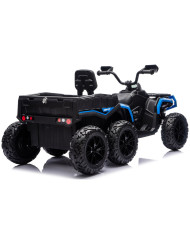 Quad Na Akumulator ATV 6 Kół Z Przyczepką JC606 24V 4x4 Niebieski