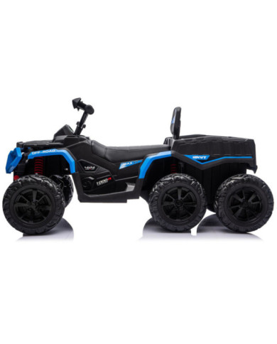Quad Na Akumulator ATV 6 Kół Z Przyczepką JC606 24V 4x4 Niebieski