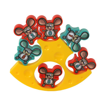 Gra Zręcznościowa Myszki Balansujące Serowa Wieża 12 ele. Lekcja Matematyki