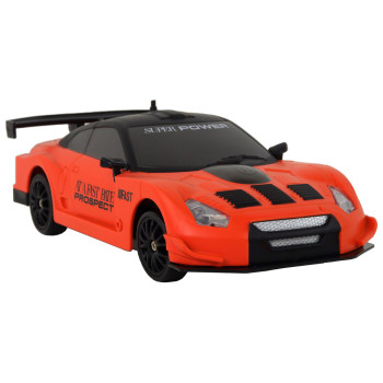 Autko Sportowe Zdalnie Sterowane R/C 1:24 Pomarańczowe Wymienne Koła