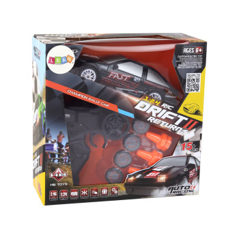 Autko Sportowe Zdalnie Sterowane R/C 1:24 Czarne Wymienne Koła