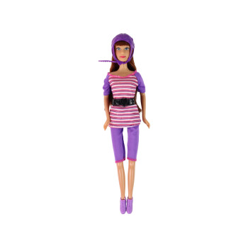 Zestaw Lalek Lucy Purpurowy Hulajnoga Deskorolka Kaski