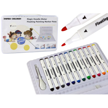 Zestaw Kolorowych Pisaków Markerów Wodnych Walizka 12 Sztuk