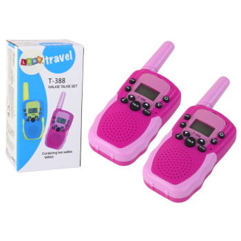 Walkie Talkie Krótkofalówki Różowe Zasięg 3km Dla Dzieci