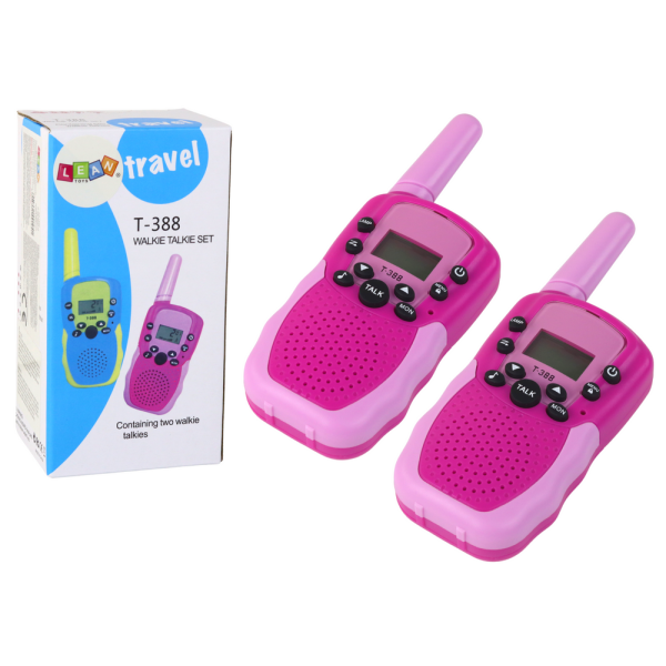Walkie Talkie Krótkofalówki Różowe Zasięg 3km Dla Dzieci