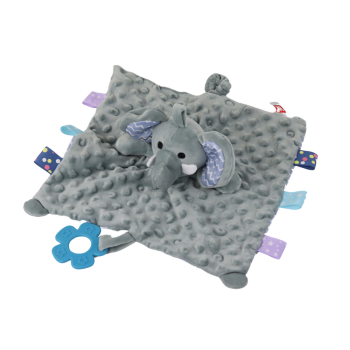 Słonik Pluszowa Przytulanka Kocyk Wypustki Gryzak Grzechotka