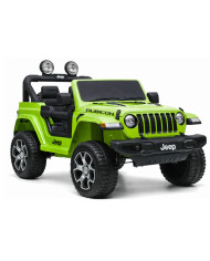 Auto na Akumulator Jeep Rubicon Światła LED MP3 Pilot 4x4 Zielony