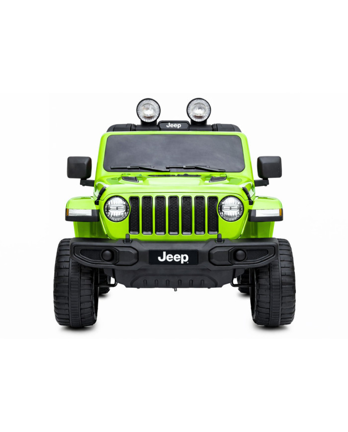 Auto na Akumulator Jeep Rubicon Światła LED MP3 Pilot 4x4 Zielony