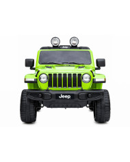 Auto na Akumulator Jeep Rubicon Światła LED MP3 Pilot 4x4 Zielony