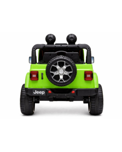 Auto na Akumulator Jeep Rubicon Światła LED MP3 Pilot 4x4 Zielony