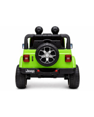 Auto na Akumulator Jeep Rubicon Światła LED MP3 Pilot 4x4 Zielony