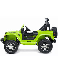 Auto na Akumulator Jeep Rubicon Światła LED MP3 Pilot 4x4 Zielony