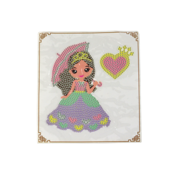 Zestaw Koralików Do Wyklejania DIY Księżniczka Brelok Kieszonka