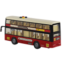 Autobus Piętrowy Miejski Światła Dźwięki Czerwony 1:16