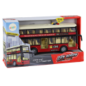 Autobus Piętrowy Miejski Światła Dźwięki Czerwony 1:16