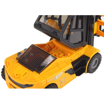 Wózek Widłowy 1:16 Ruchome Widły Dźwięki Światła Żółty
