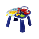 Stolik Edukacyjny 2w1 Zwierzęta Morskie Pianinko Zegar Kosz Piłki