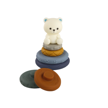 Zestaw Edukacyjny Dla Malucha Miękkie Klocki Piramidka Miś