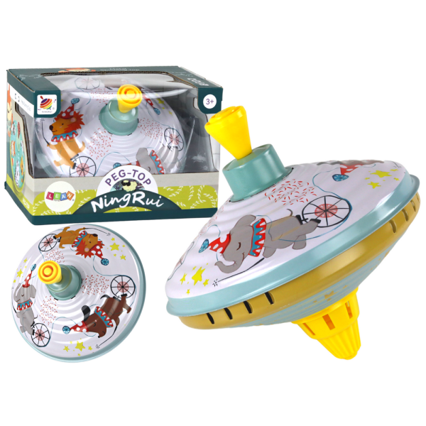 Bączek Metalowy Wirujący Cyrk Zabawka Tradycyjny