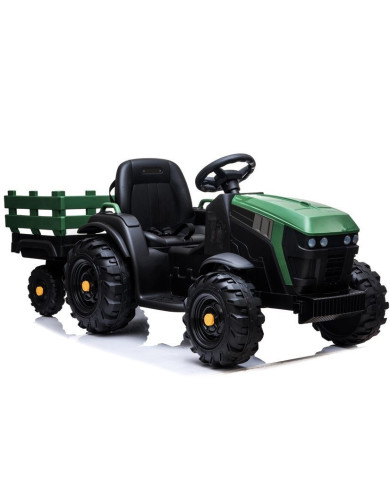 Traktor z Przyczepą na akumulator BDM0925 Zielony Wojskowy