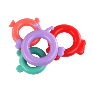 Piramidka Jednorożec Układanka 8 Kółek Kolorowa 29cm x 14cm x 14cm