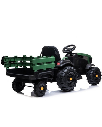 Traktor z Przyczepą na akumulator BDM0925 Zielony Wojskowy