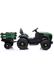 Traktor z Przyczepą na akumulator BDM0925 Zielony Wojskowy
