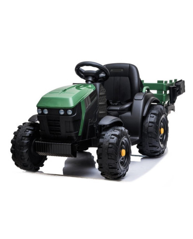 Traktor z Przyczepą na akumulator BDM0925 Zielony Wojskowy
