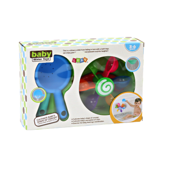 Zabawka Obrotowa Do Kąpieli Kolorowe Miseczki Dwie Łyżki