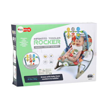 Bujaczek Krzesełko Leżaczek 2w1 Wibracja Dźwięk Lisek