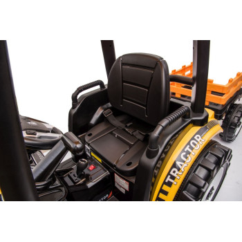 Traktor Na Akumulator Z Przyczepą Hercules Żółty 24V