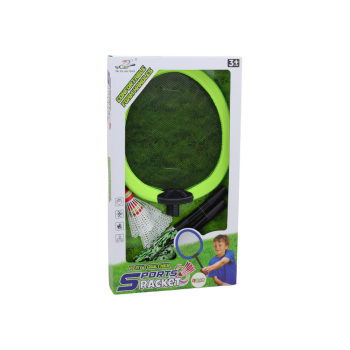 Zestaw 2 Rakietek Do Badmintona Paletki 2 Lotki Badminton Zielony