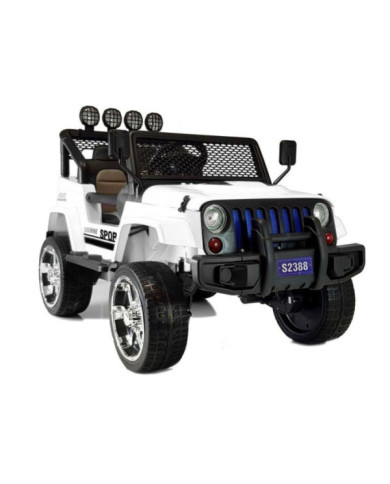 Auto na Akumulator S2388 Pilot Światła LED Radio Jeep Biały 4x45W