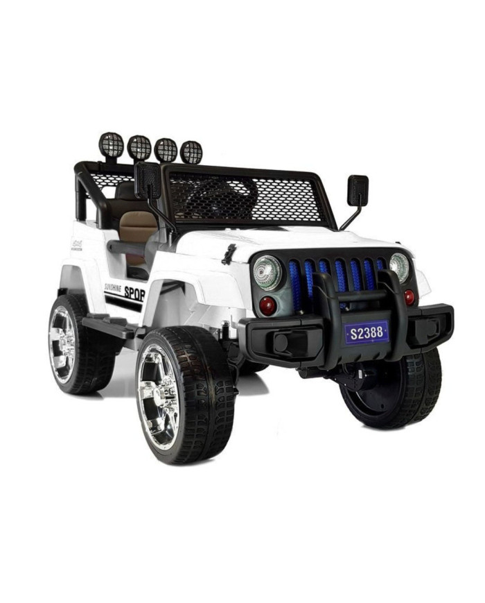 Auto na Akumulator S2388 Pilot Światła LED Radio Jeep Biały 4x45W