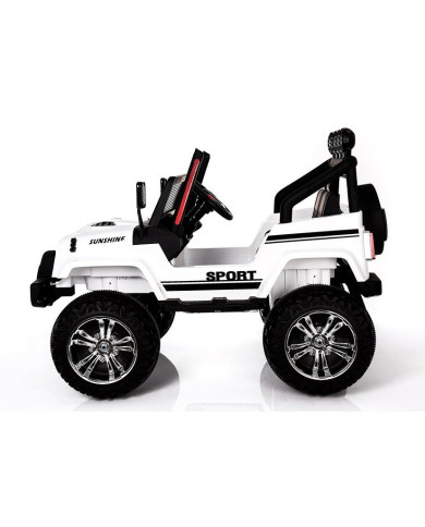 Auto na Akumulator S2388 Pilot Światła LED Radio Jeep Biały 4x45W