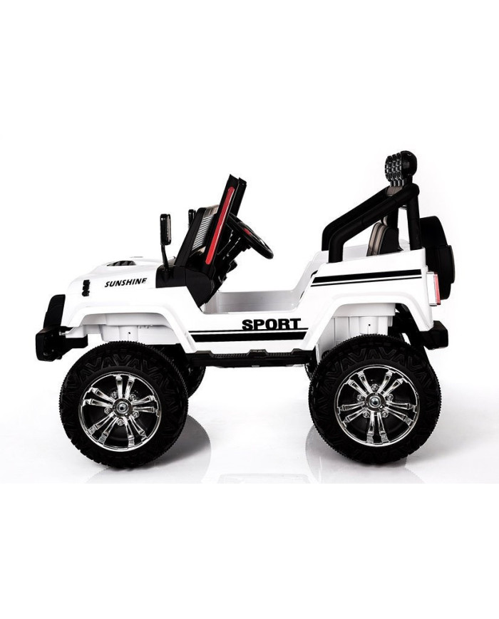 Auto na Akumulator S2388 Pilot Światła LED Radio Jeep Biały 4x45W