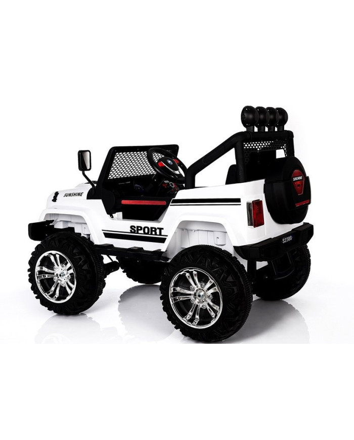 Auto na Akumulator S2388 Pilot Światła LED Radio Jeep Biały 4x45W