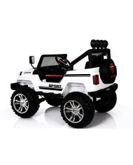 Auto na Akumulator S2388 Pilot Światła LED Radio Jeep Biały 4x45W