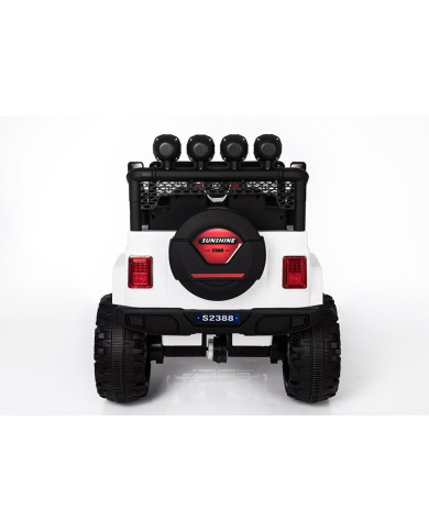 Auto na Akumulator S2388 Pilot Światła LED Radio Jeep Biały 4x45W