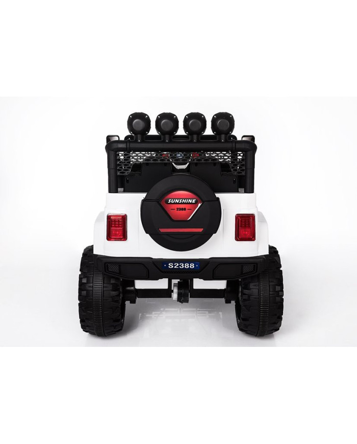 Auto na Akumulator S2388 Pilot Światła LED Radio Jeep Biały 4x45W